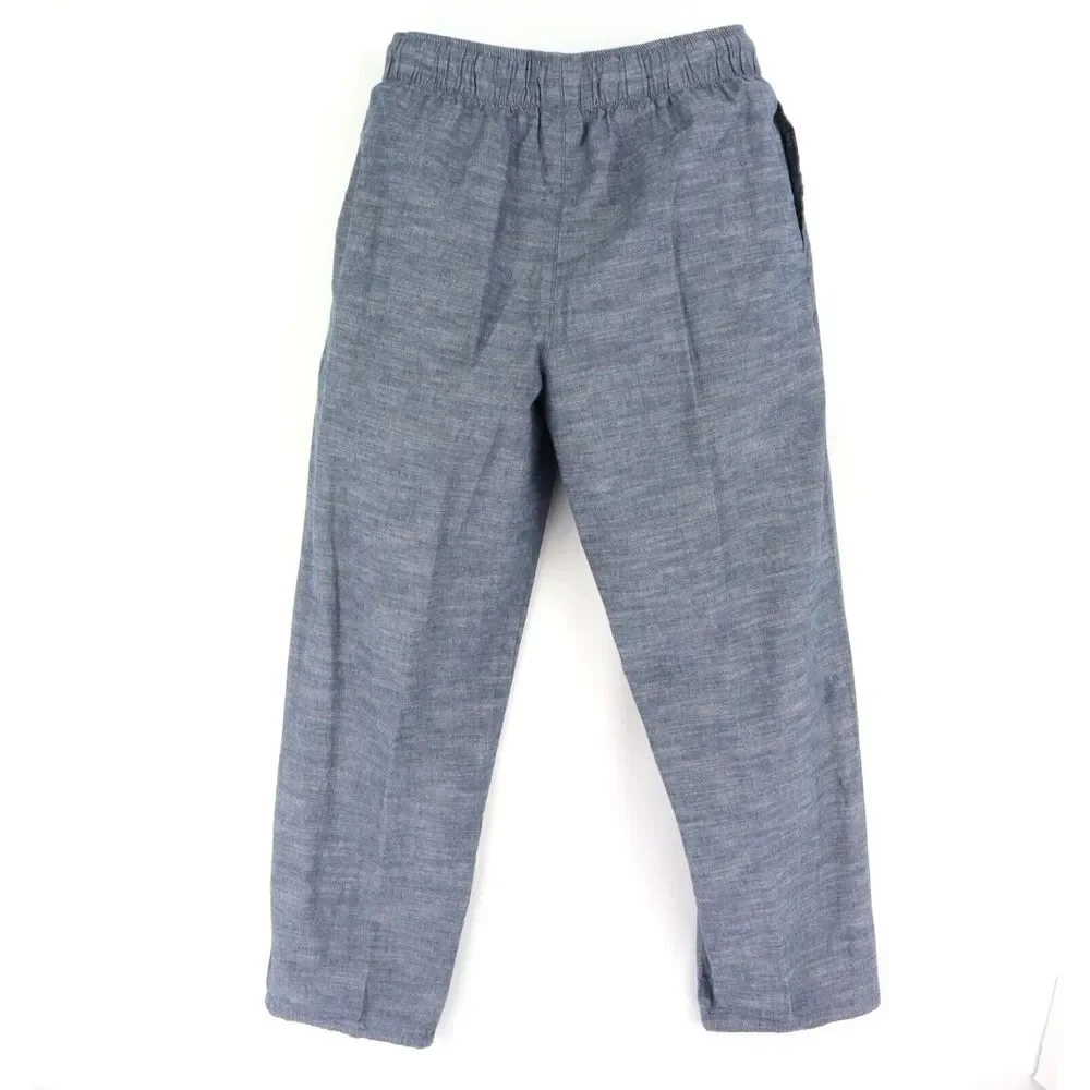 Falls Creek‎ Pajama Pants Mens M Blue Heathered 100% Pockets Pockets Drawstring